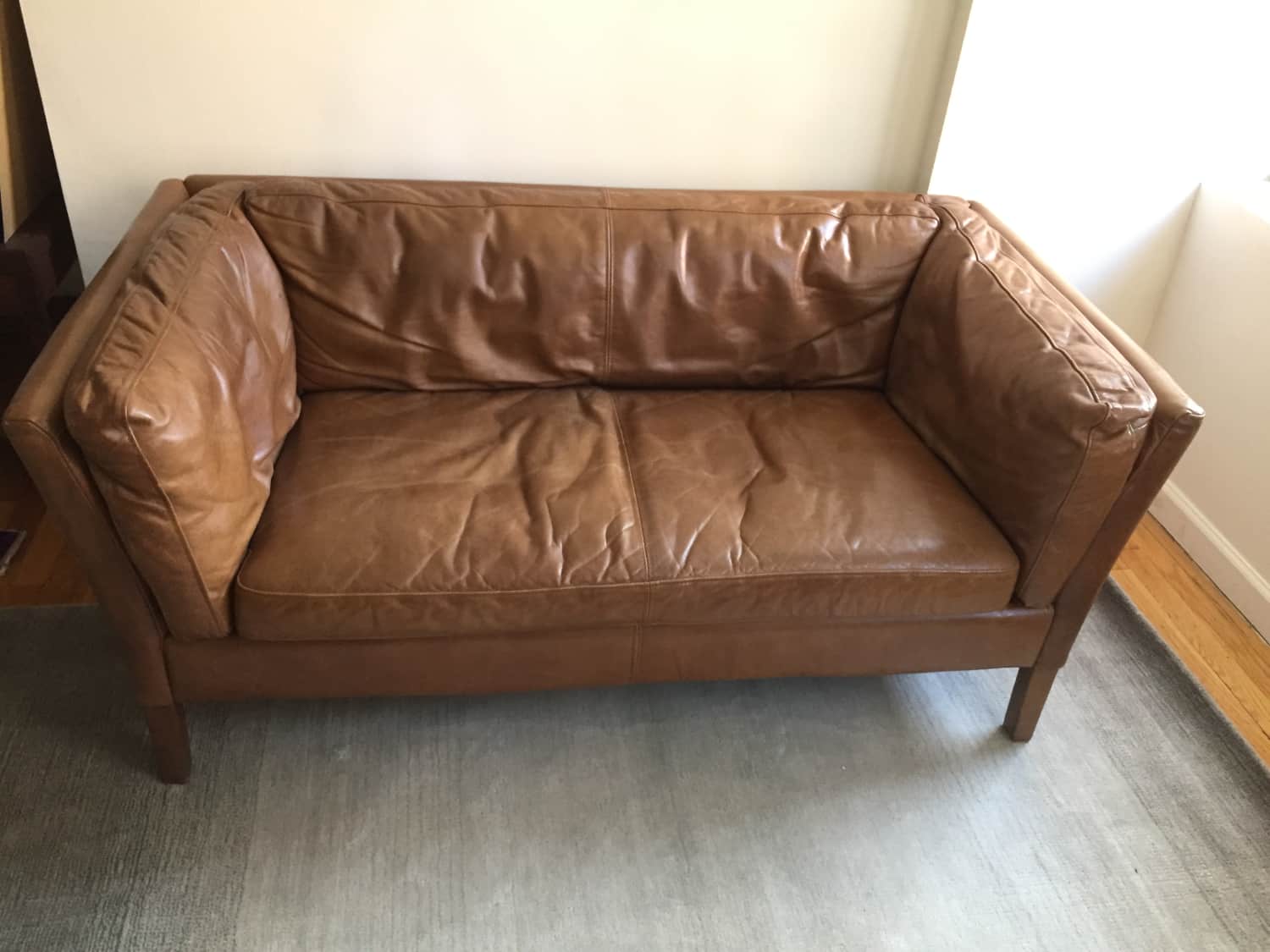 60 Inch Sorensen Leather Sofa Restoration Hardware Apartment Therapy S Bazaar