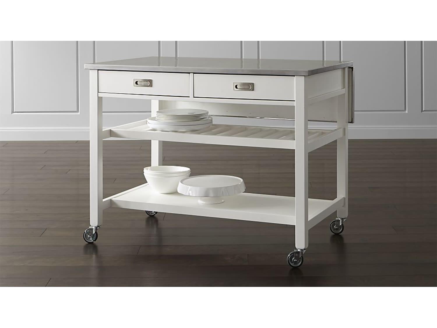Crate & Barrel Sheridan White Kitchen Island, new - Apartment ...