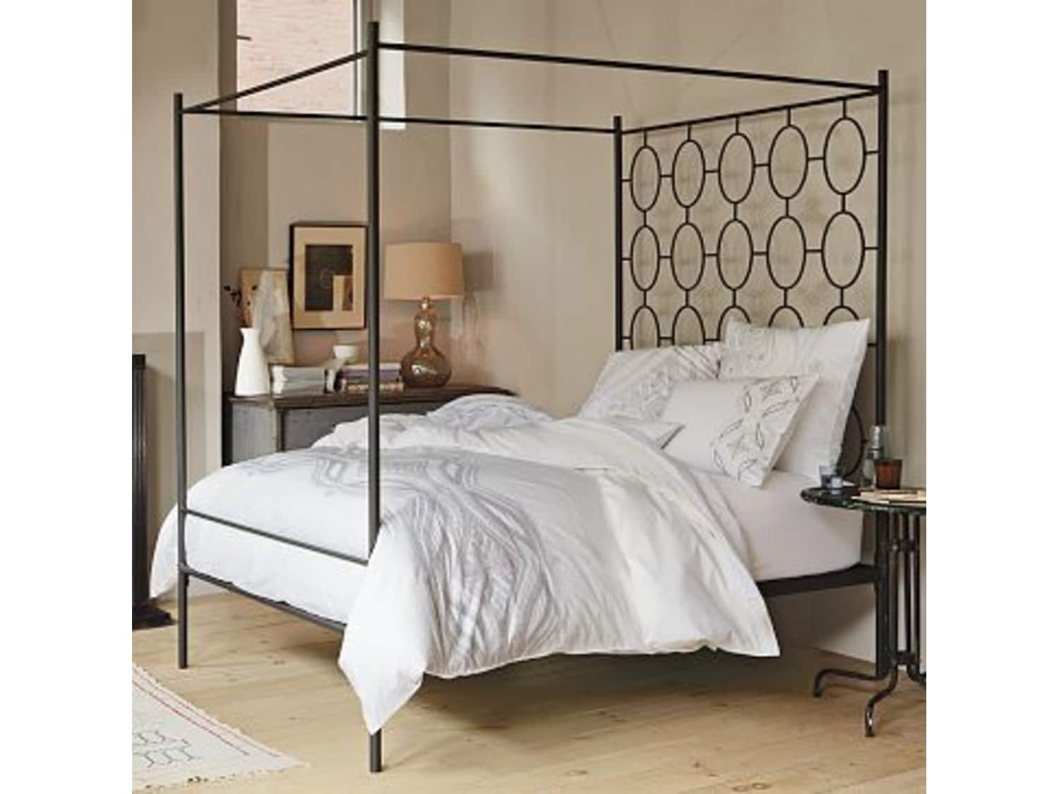 West Elm 'Ellipse' canopy bed frame - King size ...