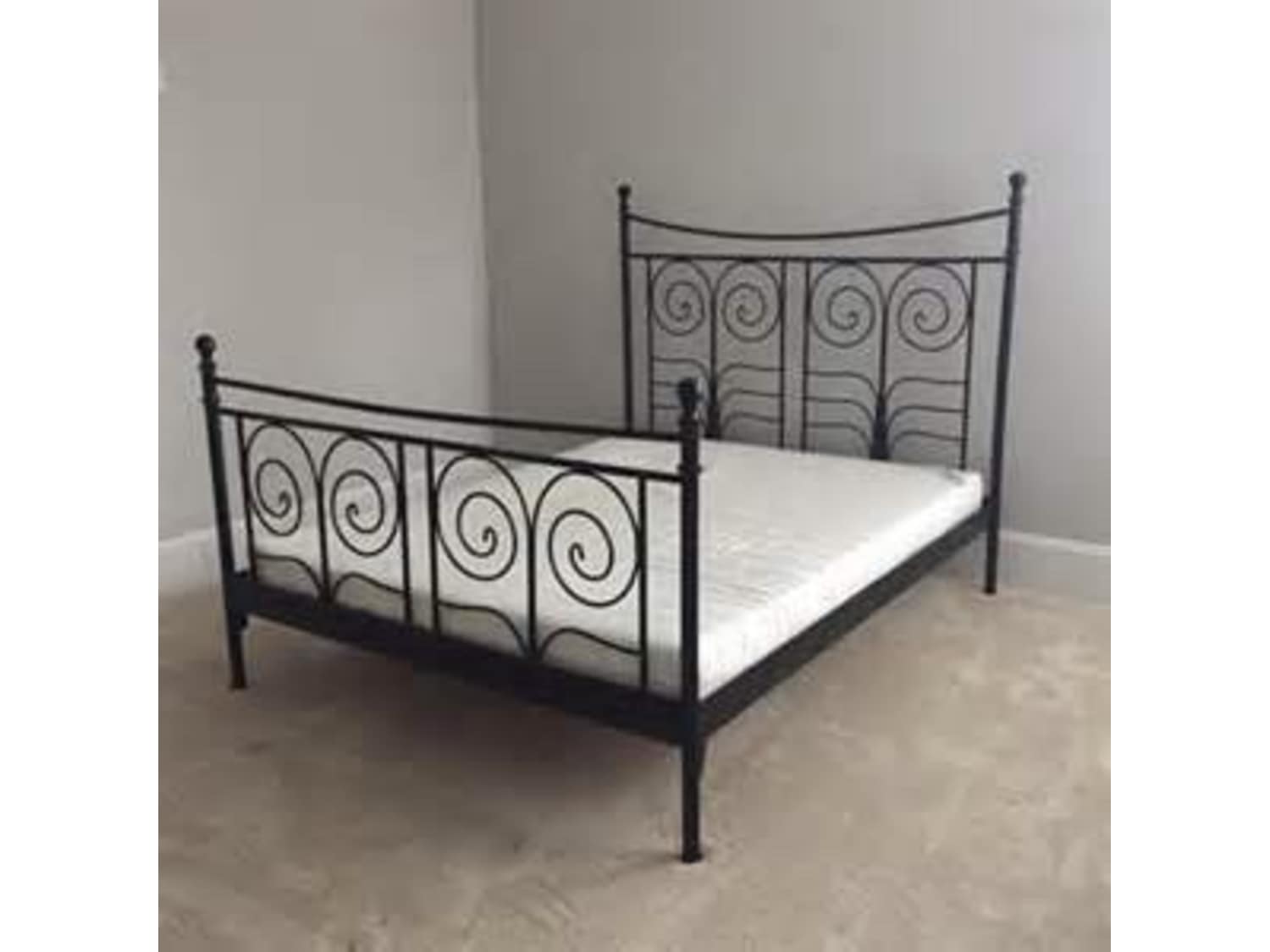 Ikea Discontinued Noresund Black Metal Bedframe Apartment Therapy S Bazaar Find everything from bed frames and mattresses to day beds, bunk beds, headboards and bed storage in lots of styles. pottery barn