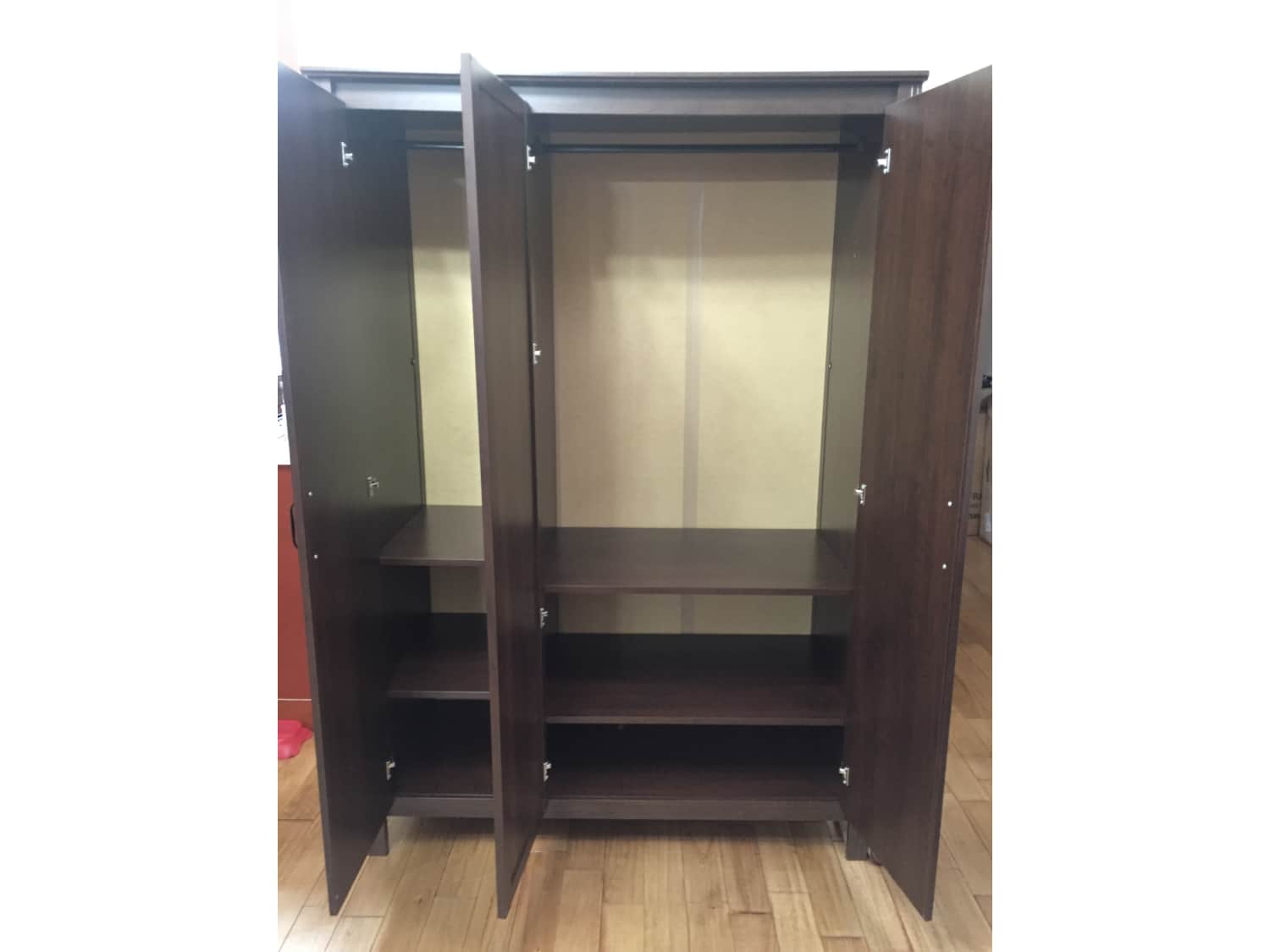 Ikea Brusali Wardrobe With 3 Doors Mirror Apartment