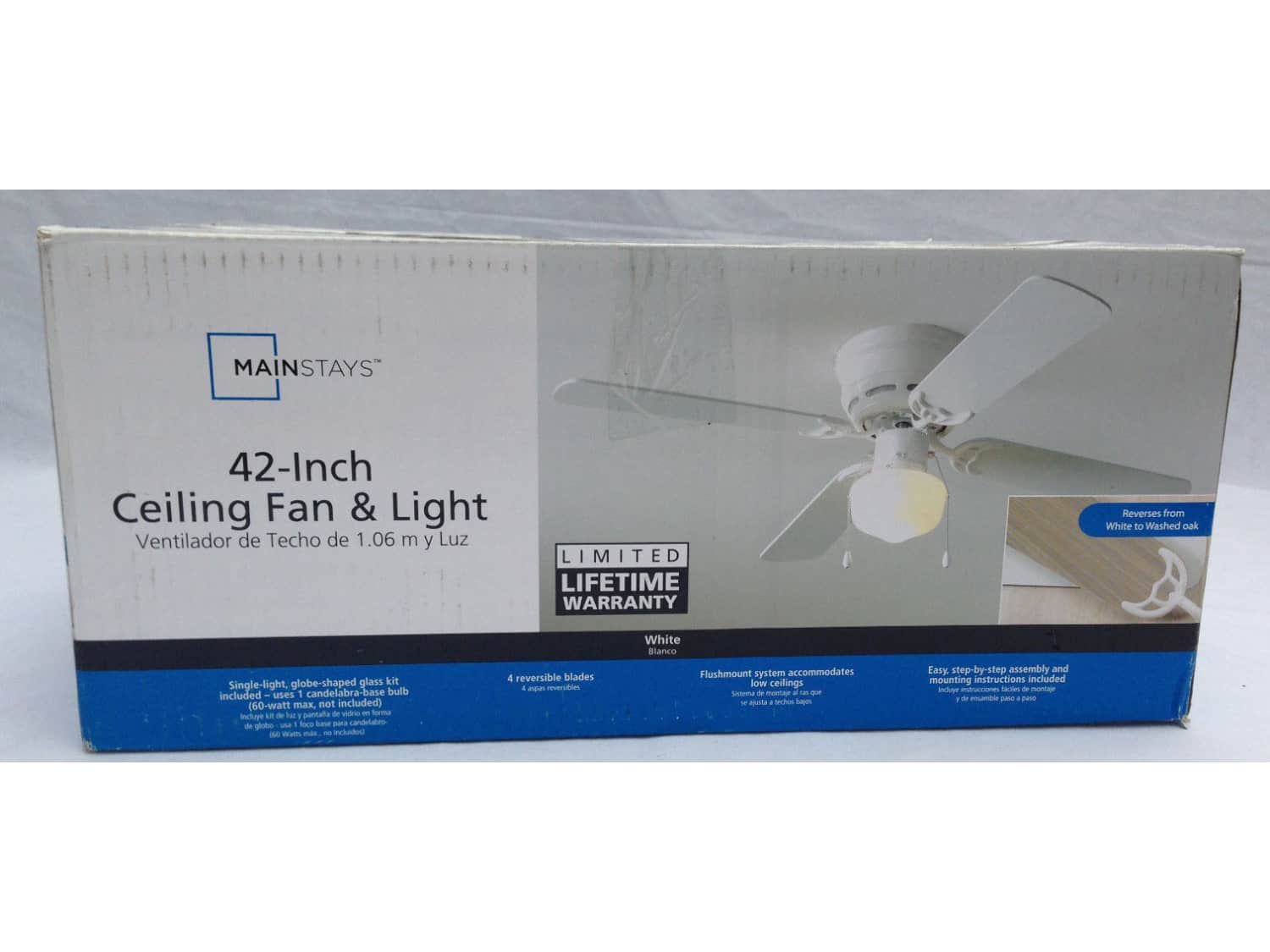 Mainstays 42 Inch Ceiling Fan Amp Light Model 11519