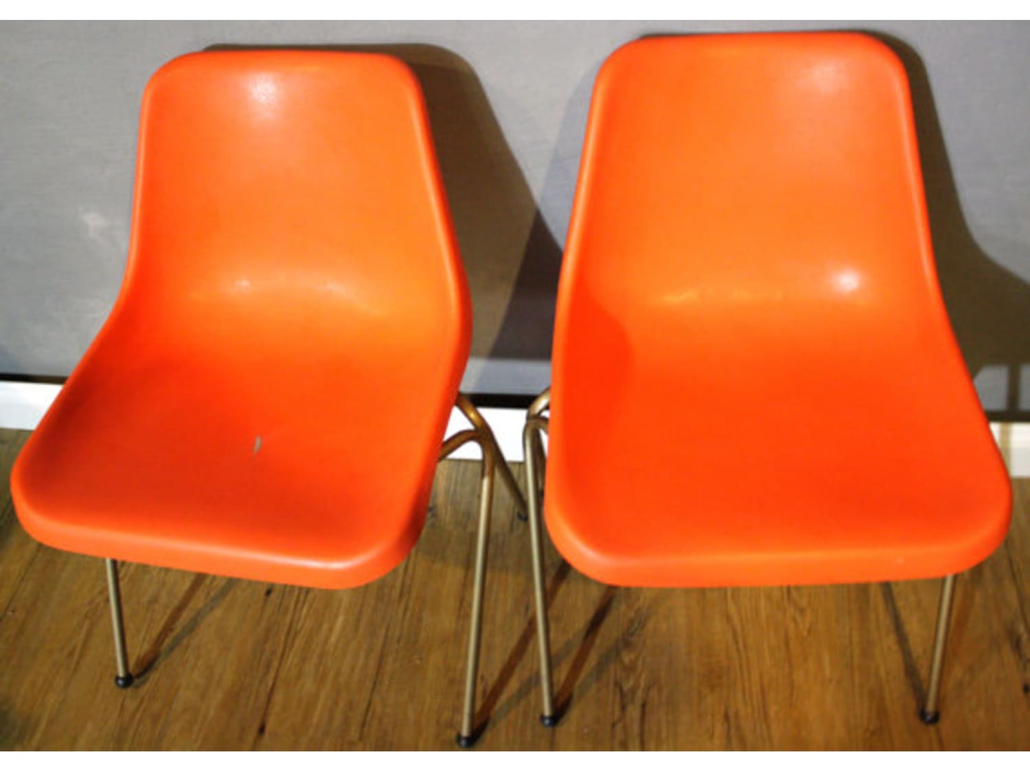 Vintage Shamrock Neatway Orange Swoop Chairs Apartment Therapy S Bazaar Capacity hanging hammock chair with 39 ft. vintage shamrock neatway orange swoop
