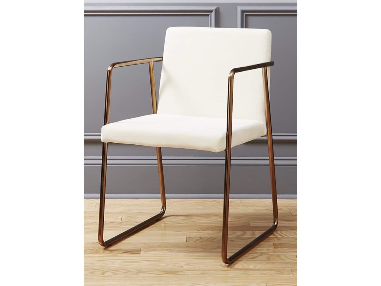 Cb2 White Velvet And Brass Rouka Pair Of Chairs Apartment Therapy S Bazaar
