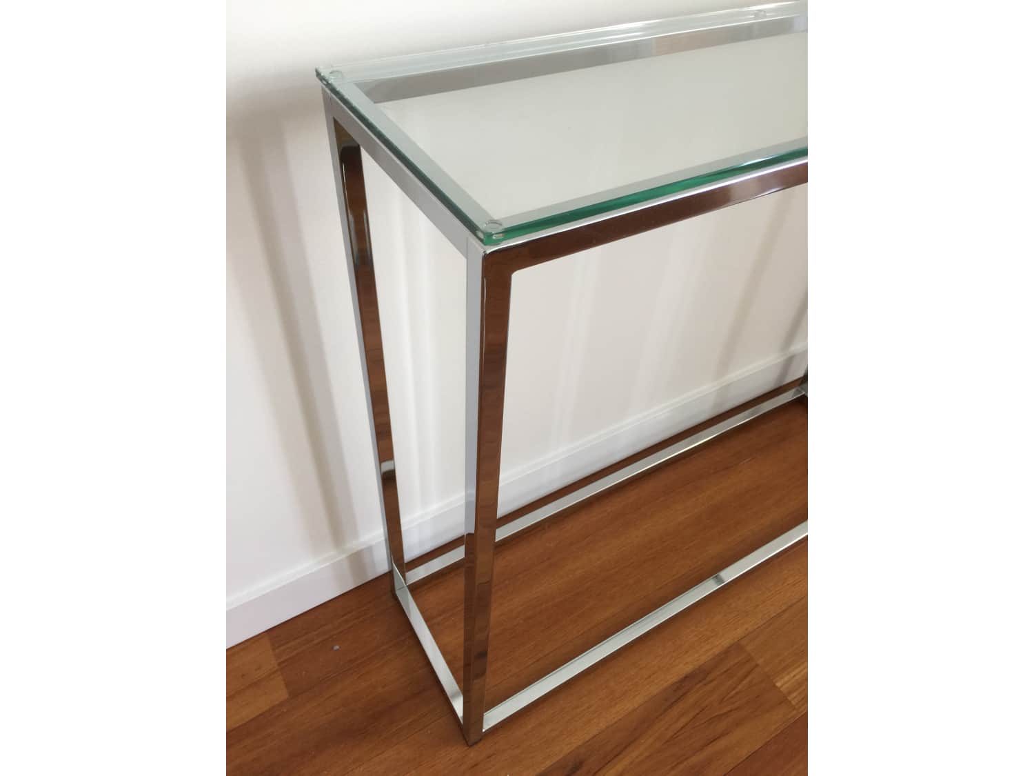 Cb2 Smart Glass Top Console Table Chrome Glass Apartment Therapy S Bazaar Coffee & side tables issue 14 — townhouse gardens.