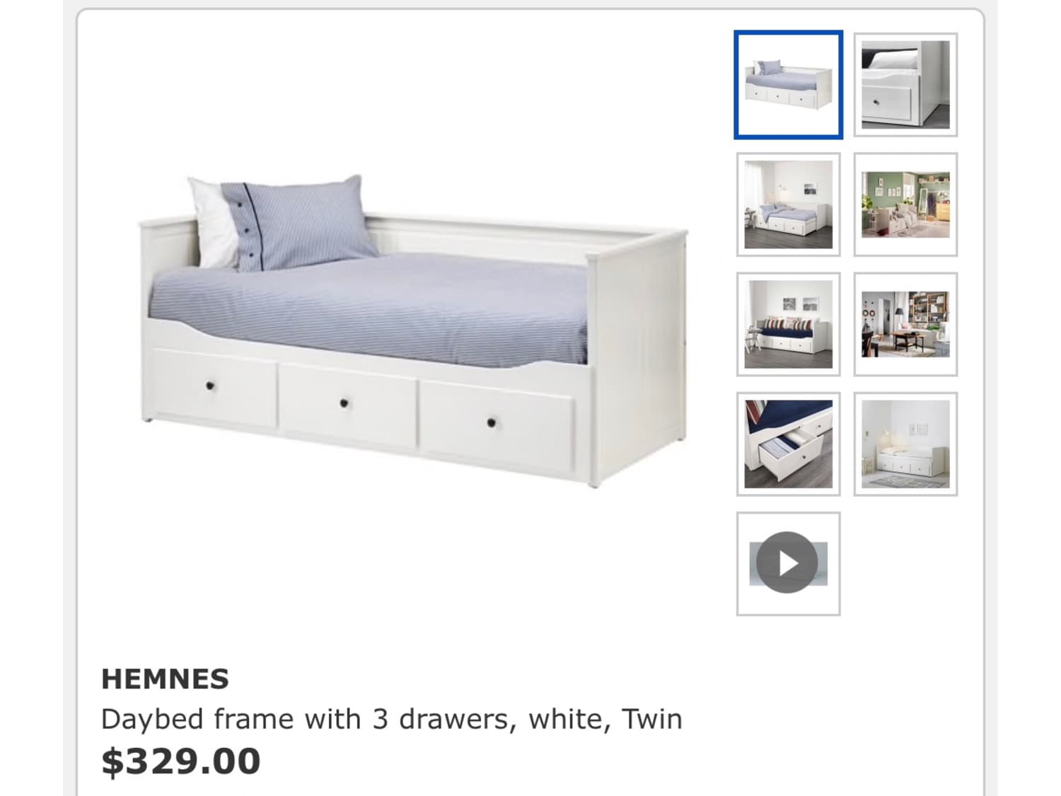 Hemnes Daybed Frame With 3 Drawers White Apartment Therapy S