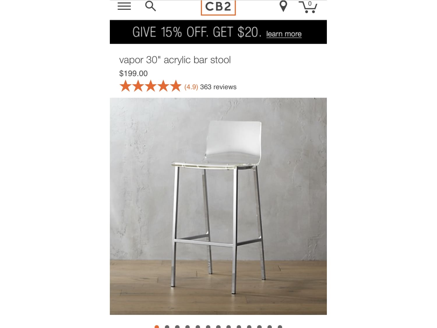 Vapor Bar Stool, Set Of 2 Cb2 Vapor Chairs Apartment Therapy S Bazaar