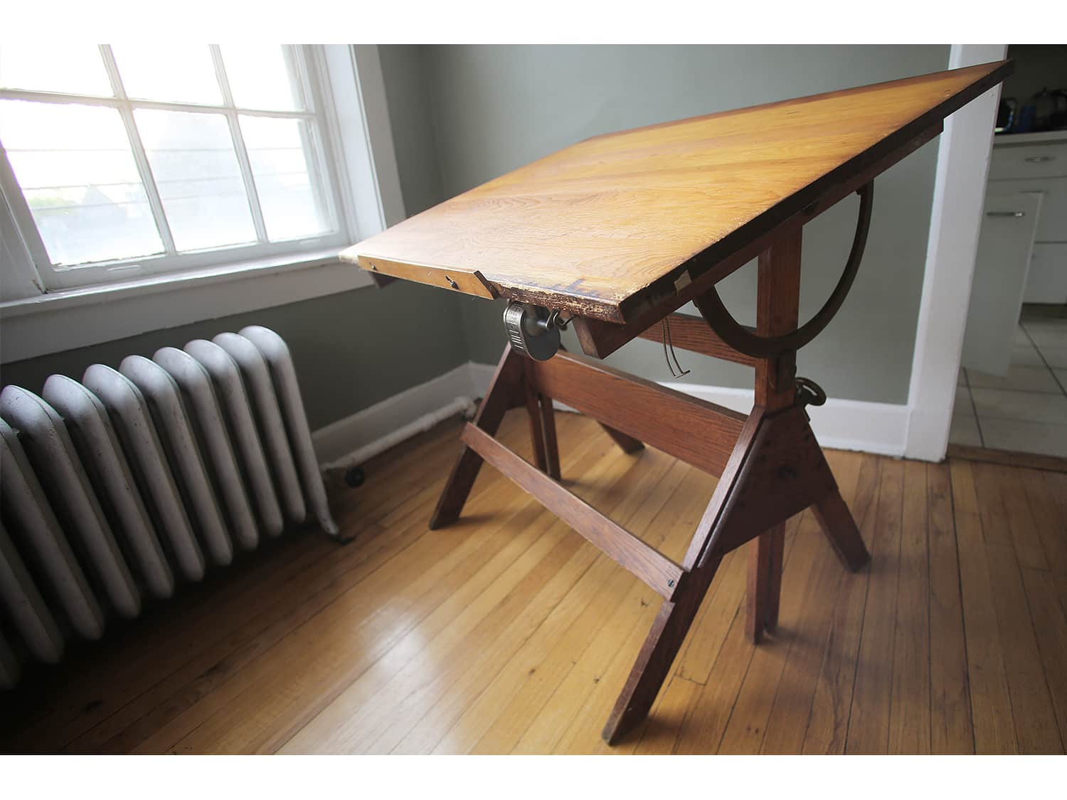 Vintage Industrial Dietzgen Drafting Table Apartment