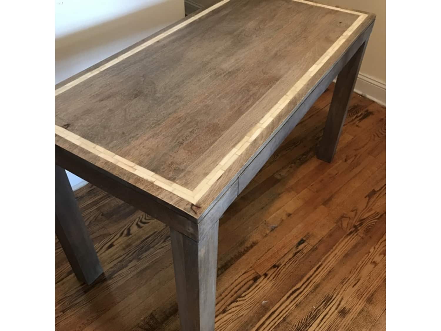 West Elm Parsons Desk Mango Wood Hand Inlaid Apartment