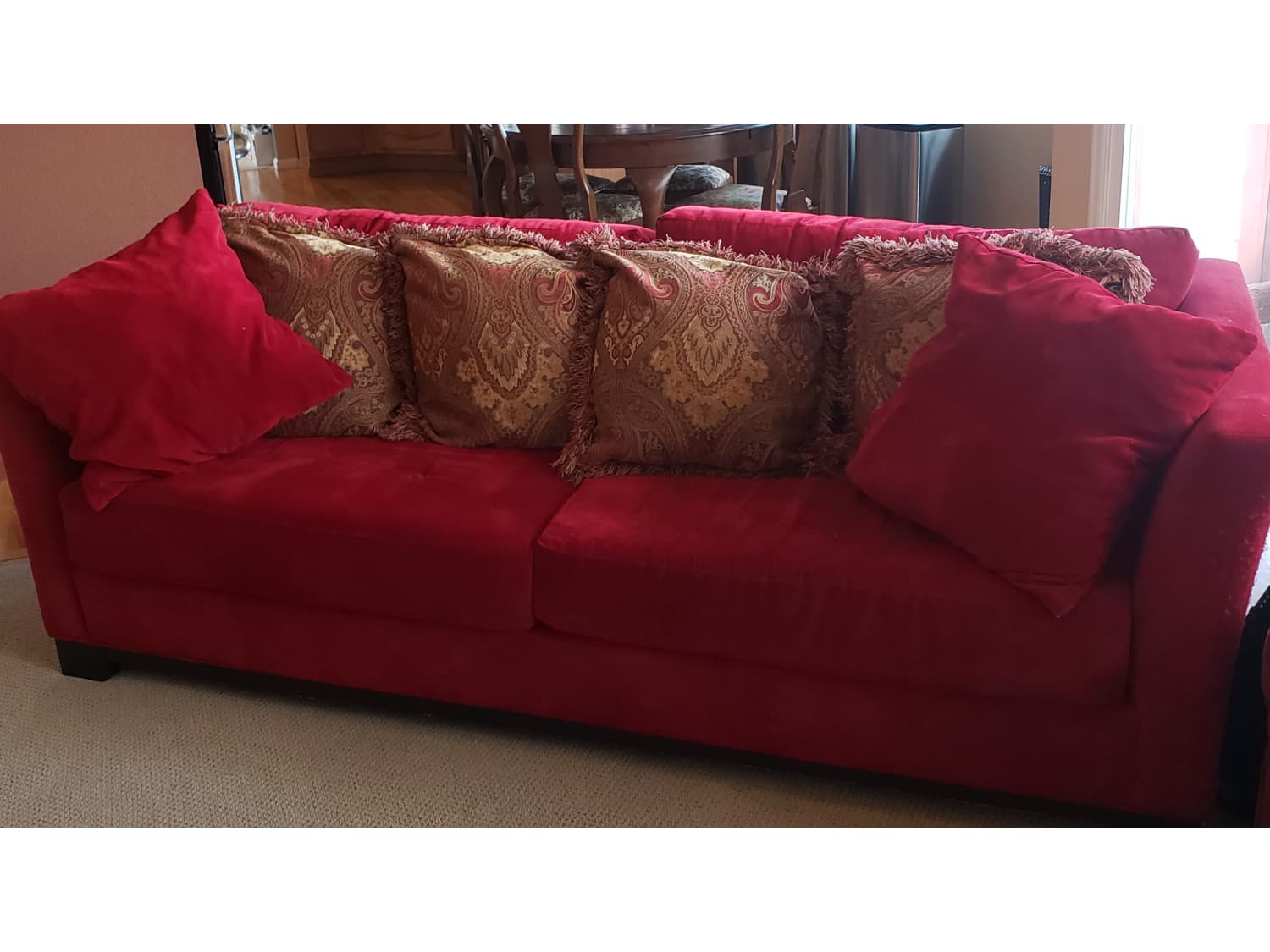 Red Radley 86" Fabric Sofa, Created for Macy's Apartment