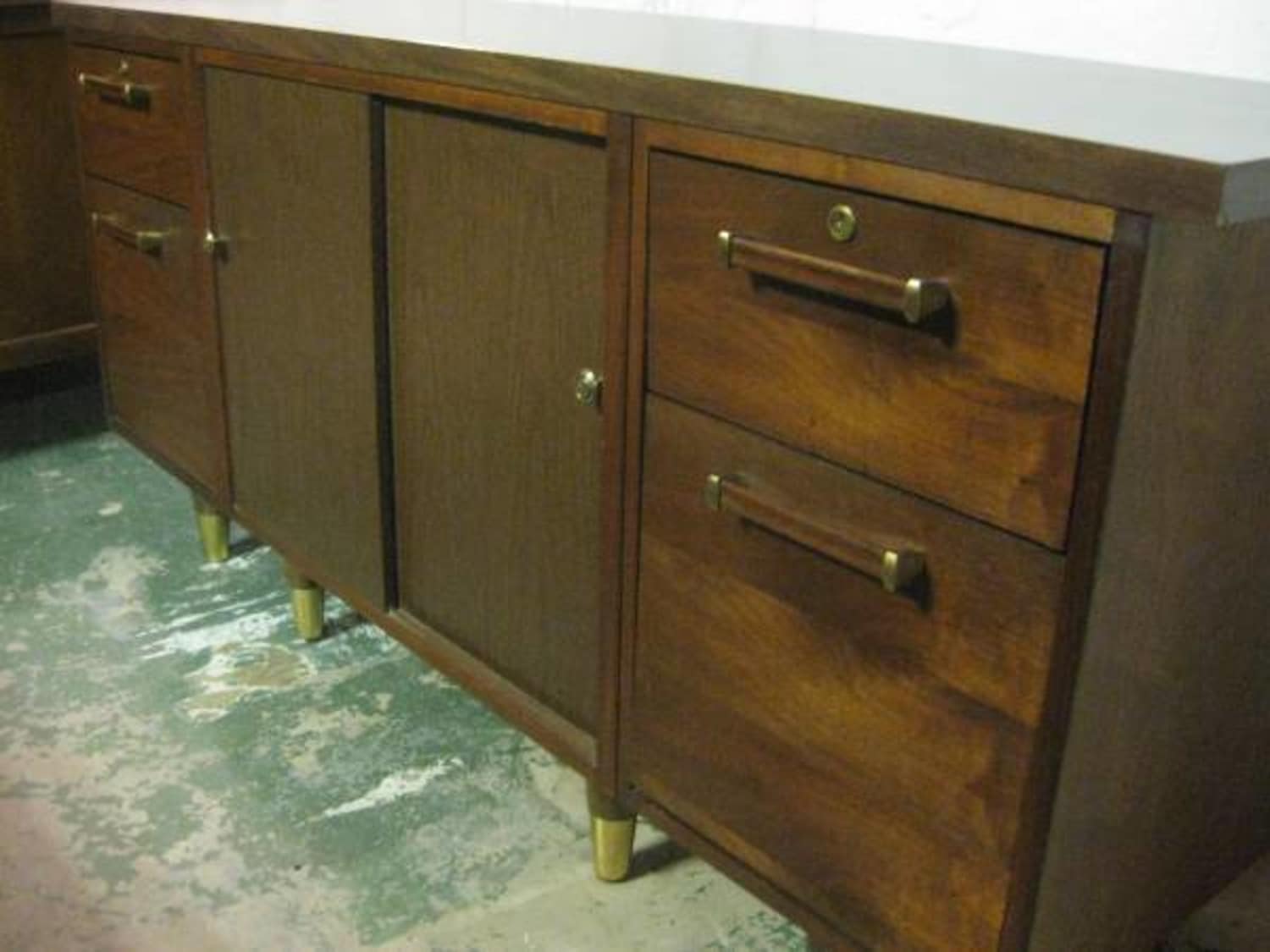 Mid Century Desk Or Credenzas By Indiana Desk Co Apartment