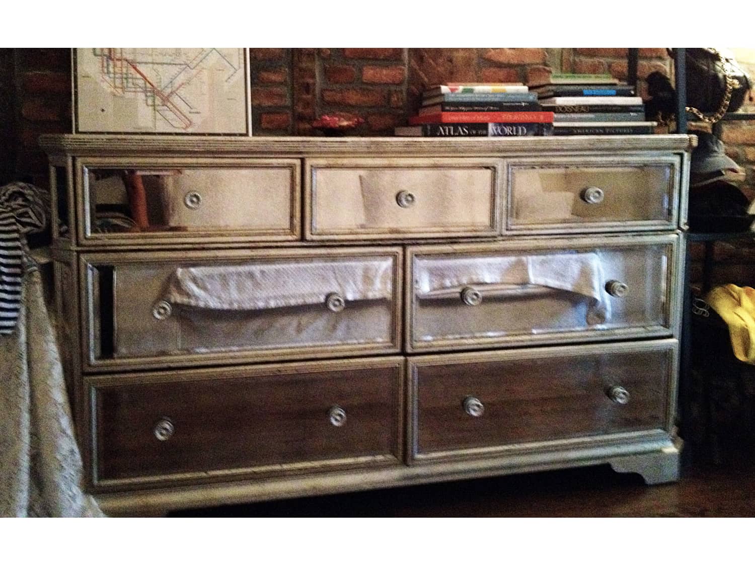 Z Gallerie Mirrored 7 Drawer Dresser Chest Apartment Therapy S