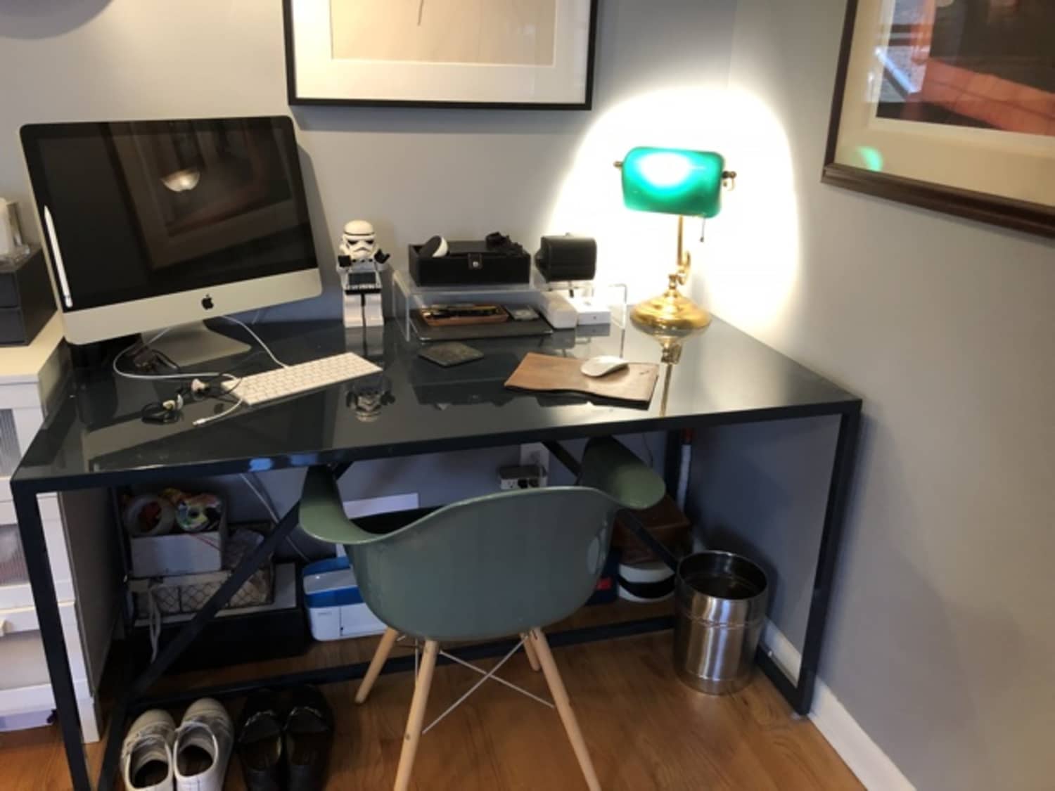 Blu Dot Strut Medium Table Desk In Navy Apartment Therapy S Bazaar