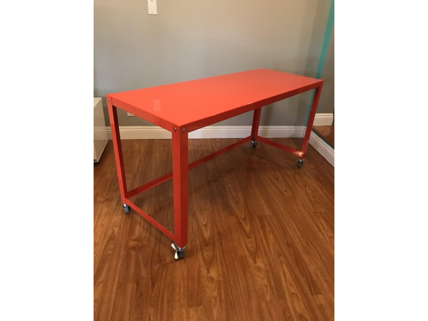 Cb2 Go Cart Orange Rolling Desk Apartment Therapy S Bazaar