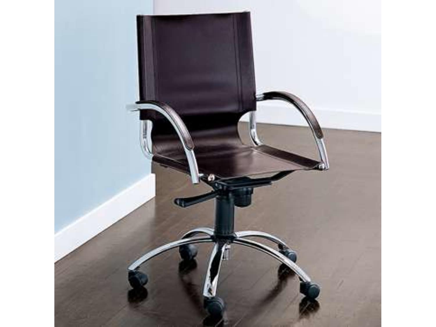 West Elm Black Leather Swivel Desk Chair - Apartment Therapy's Bazaar.