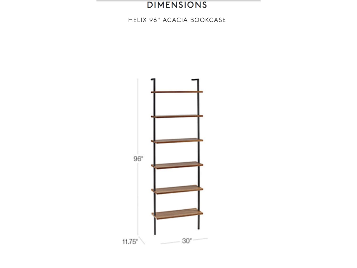 Wall Mounted Helix 96 Quot Acacia Bookcase Apartment Therapy