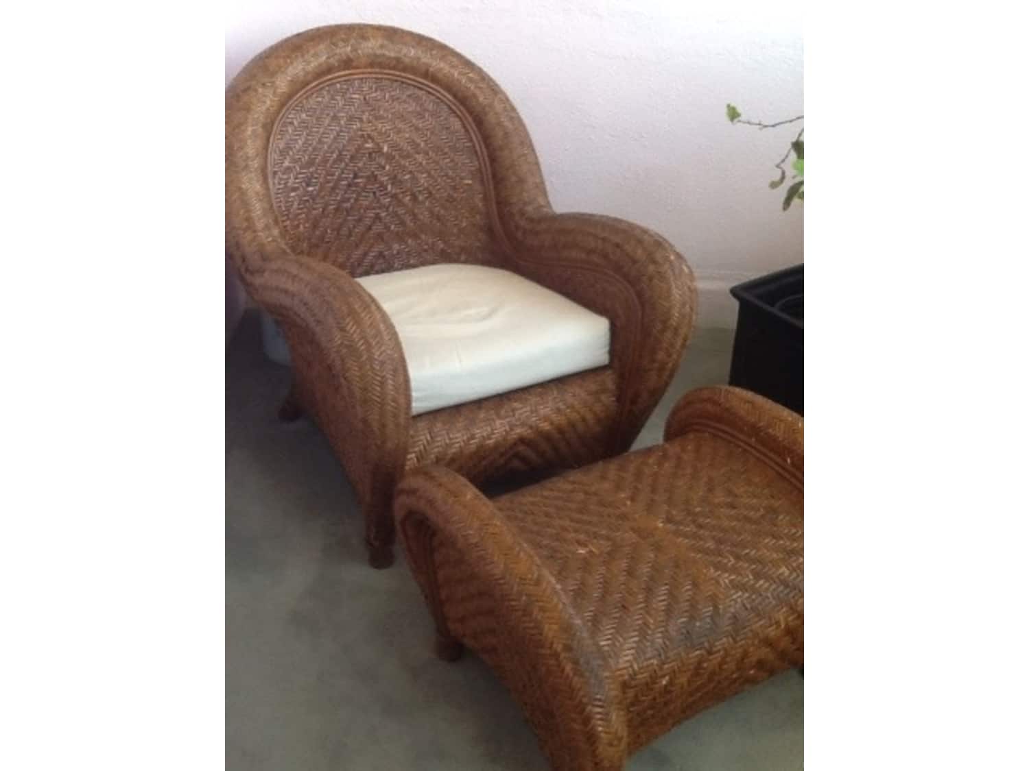 Pottery Barn Malabar Chair And Ottoman Apartment Therapy S Bazaar