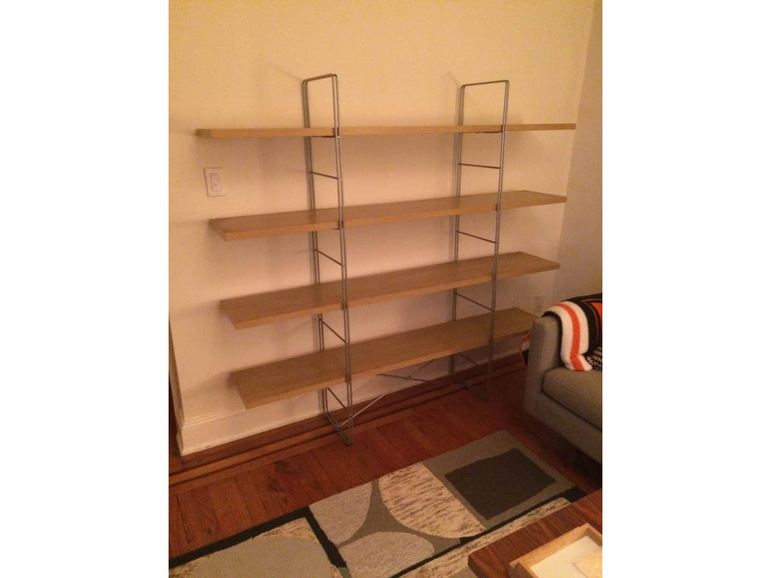 Ikea Enetri Shelving Unit 60 Oak Chrome Apartment Therapy S