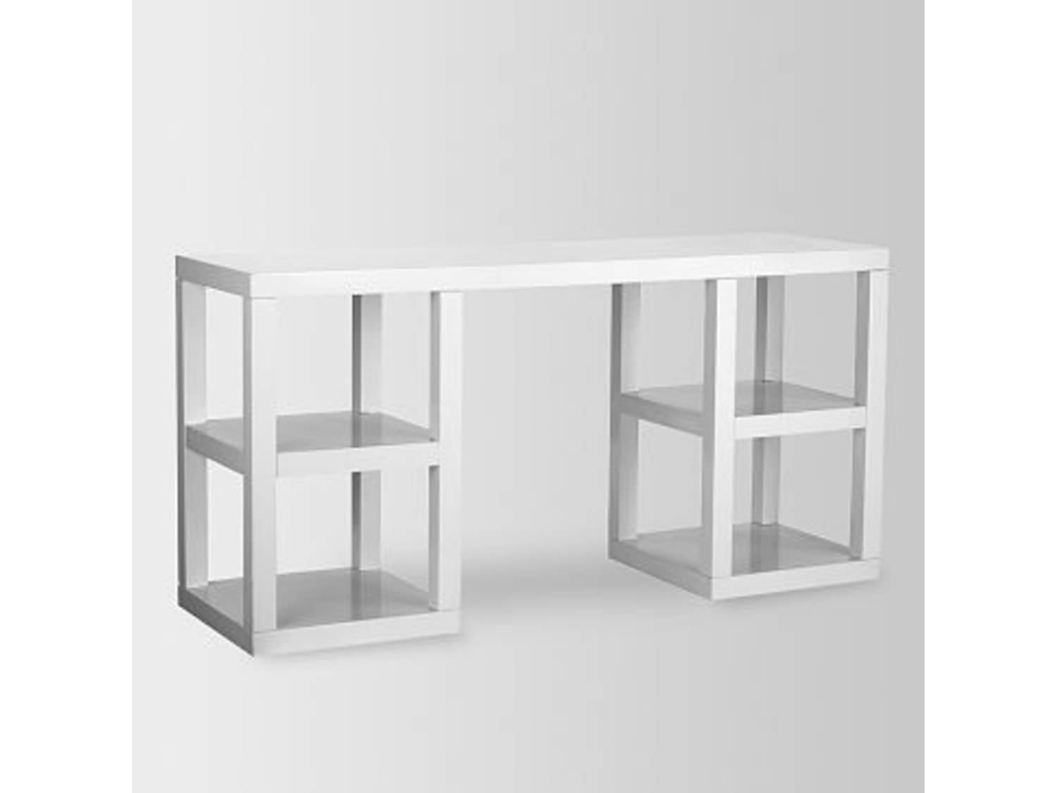 West Elm 2x2 Console Desk White Lacquer Apartment Therapy S Bazaar