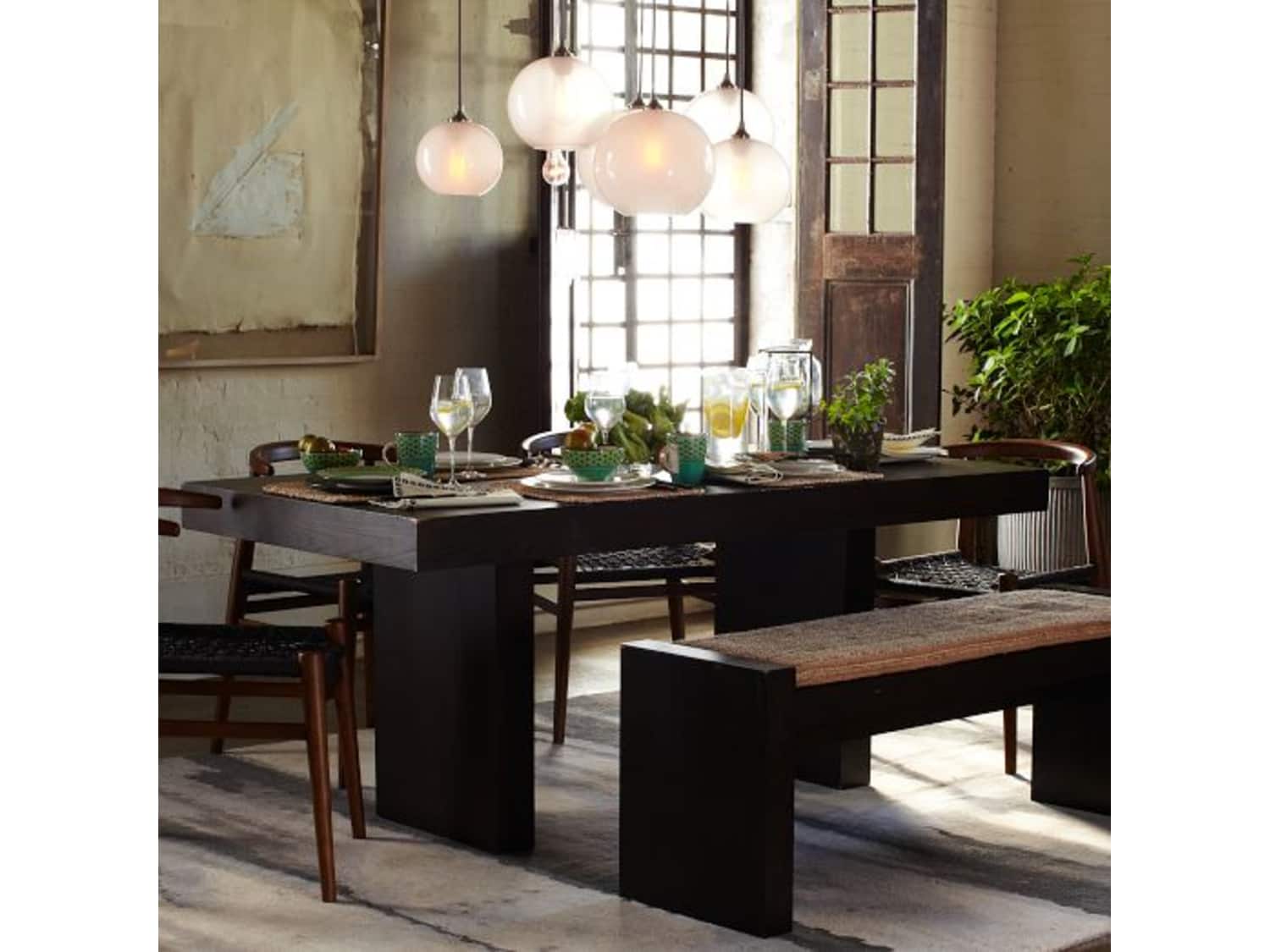 West Elm Terra Dining Table 2 Benches 2 Cushions Apartment