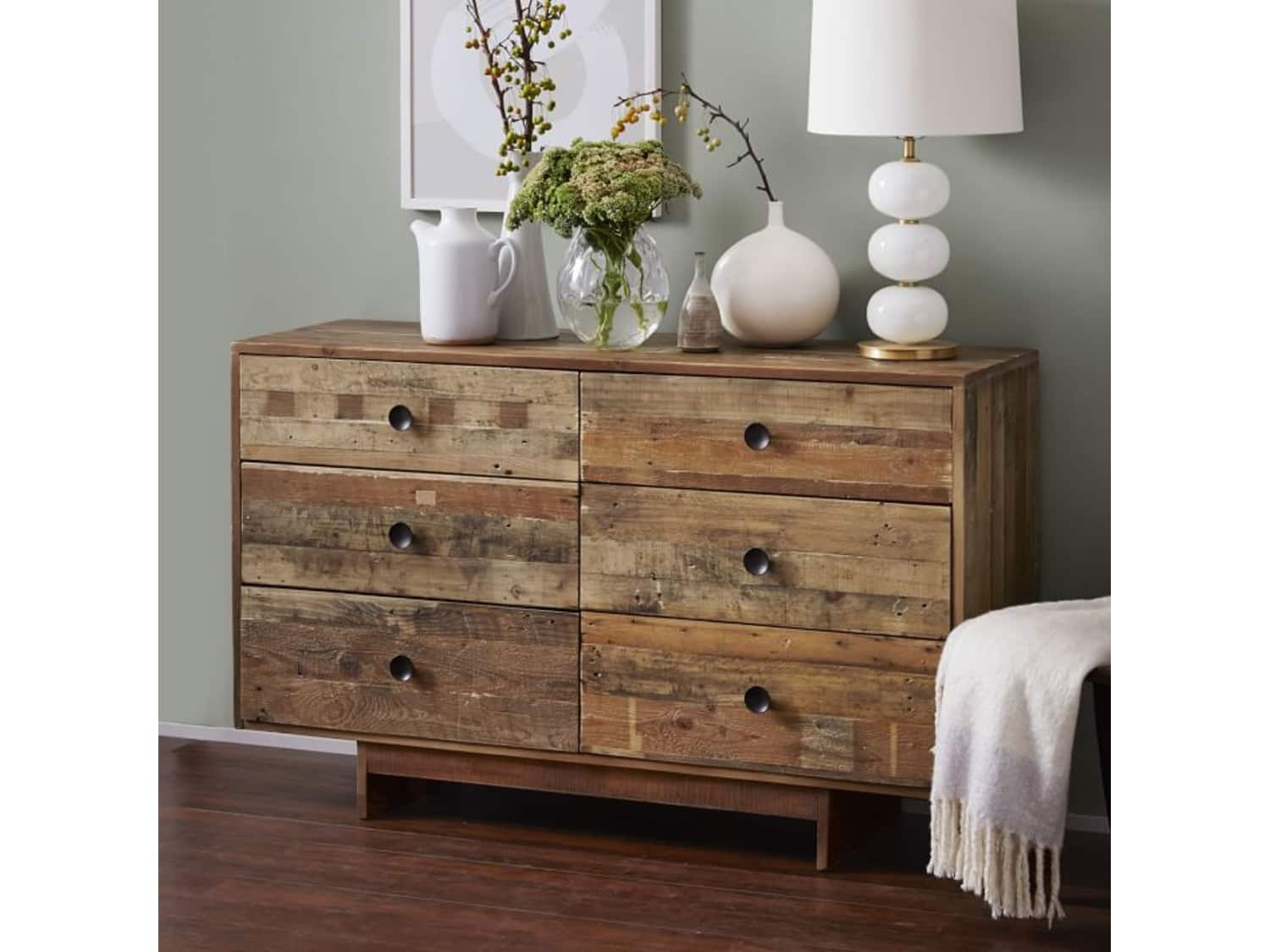 West Elm Emmerson Reclaimed Wood 6 Drawer Dresser Apartment