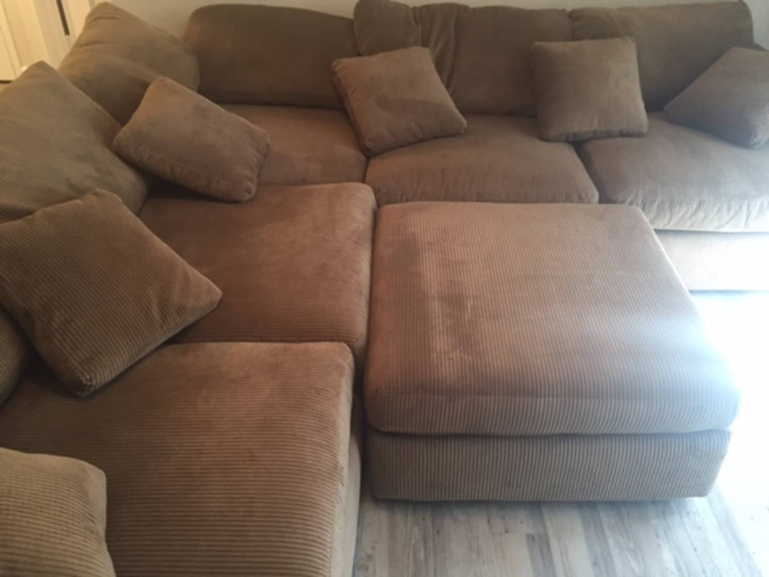 Kevin Charles Tara2 Dark Taupe Microfiber Sofa Apartment Therapy S Bazaar