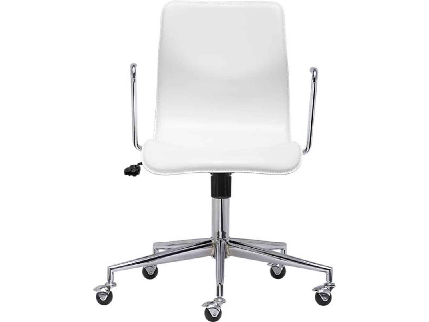 cb2 white leather office chair "bubble" modern  apartment