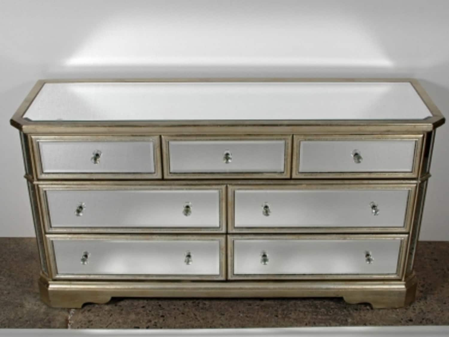 Z Gallerie Mirrored 7 Drawer Dresser Chest Apartment Therapy S