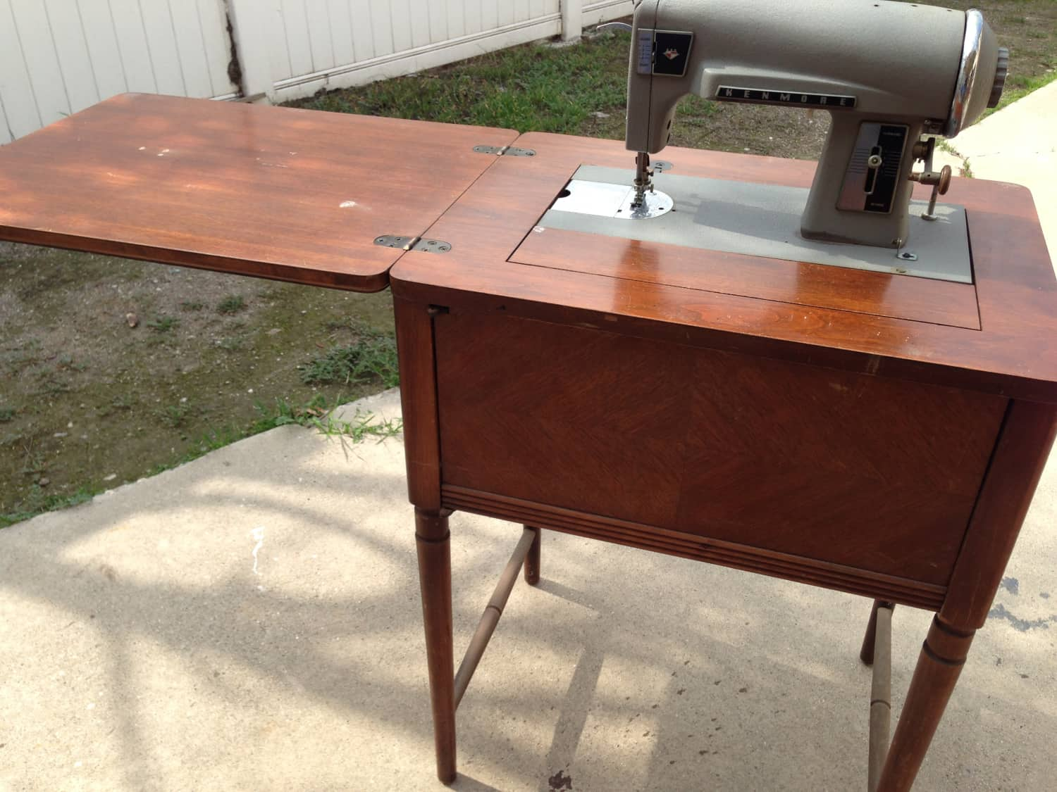 Lot - Kenmore Sewing Machine Cabinet Desk