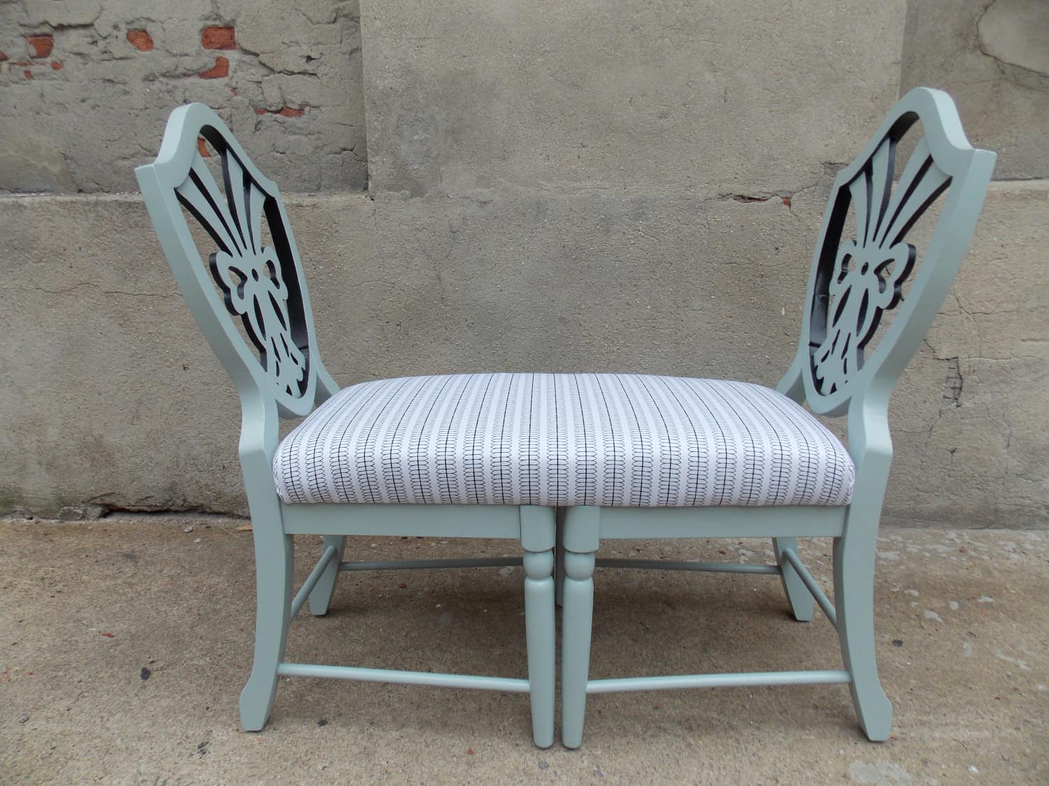 Upholstered Bench Made From Two Chairs - Apartment Therapy's Bazaar.