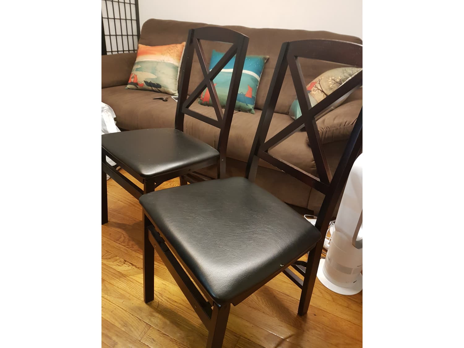 Pair of folding vinyl chairs - Apartment Therapy's Bazaar.