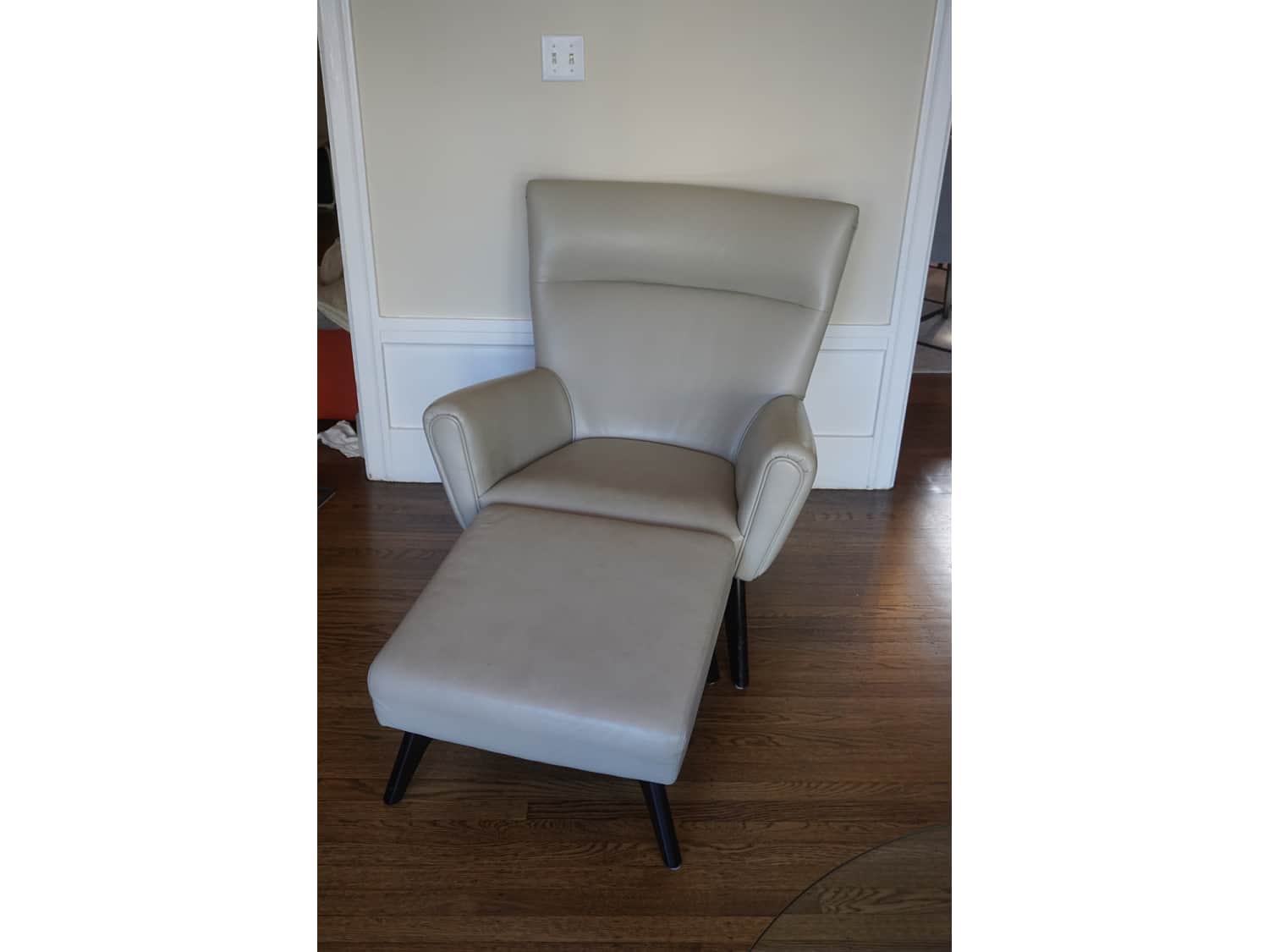 Room Board Boden Leather Armchair Ottoman Apartment Therapy S Bazaar