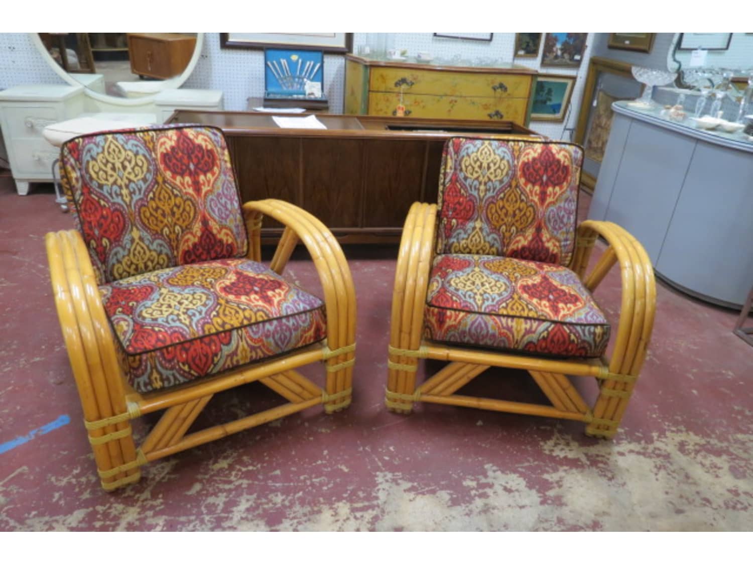 SALE! Vintage Mid century 2 bamboo lounge chairs - Apartment Therapy's