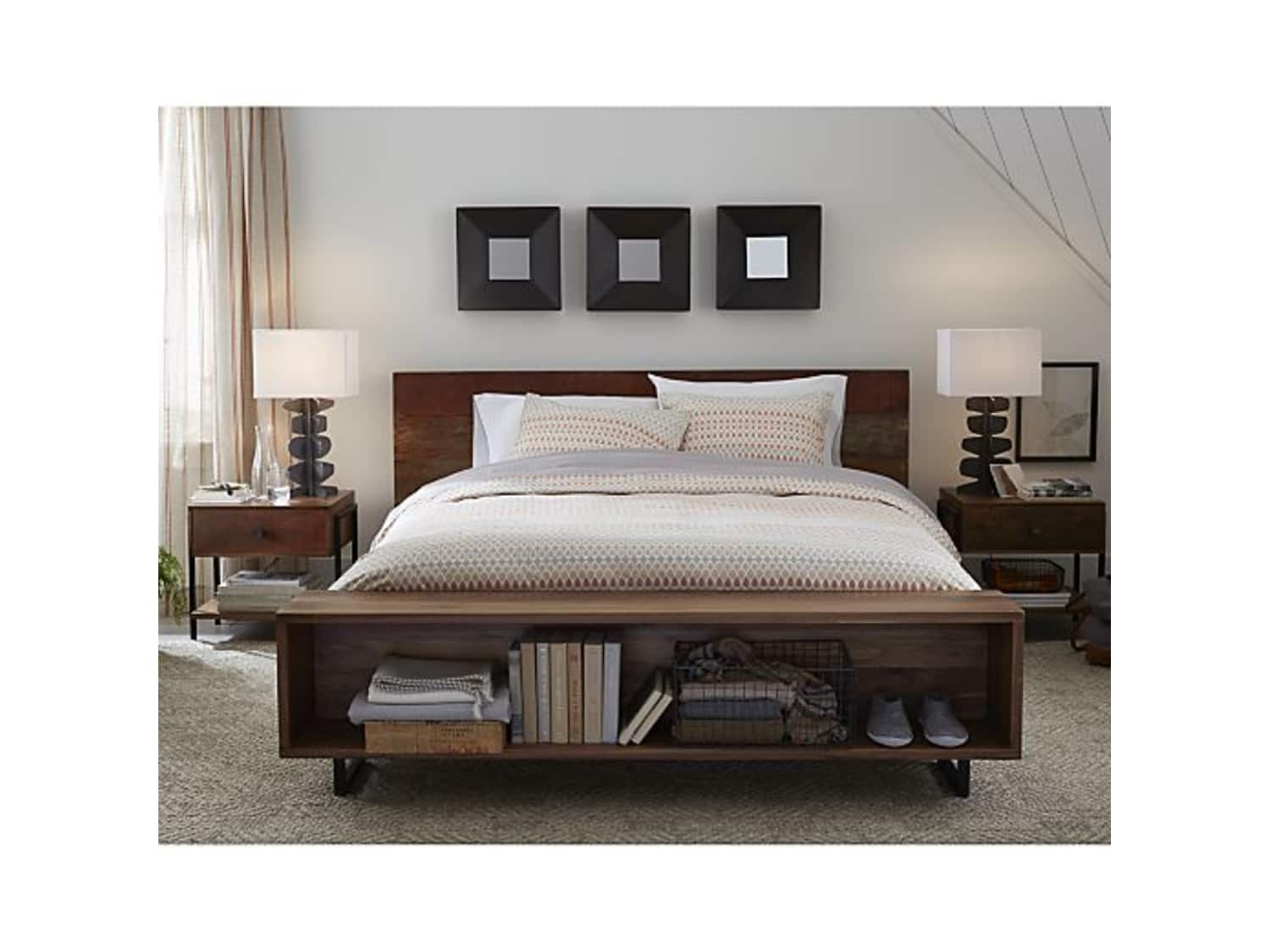 Crate And Barrel Atwood King Bed W Bookcase Apartment Therapy S