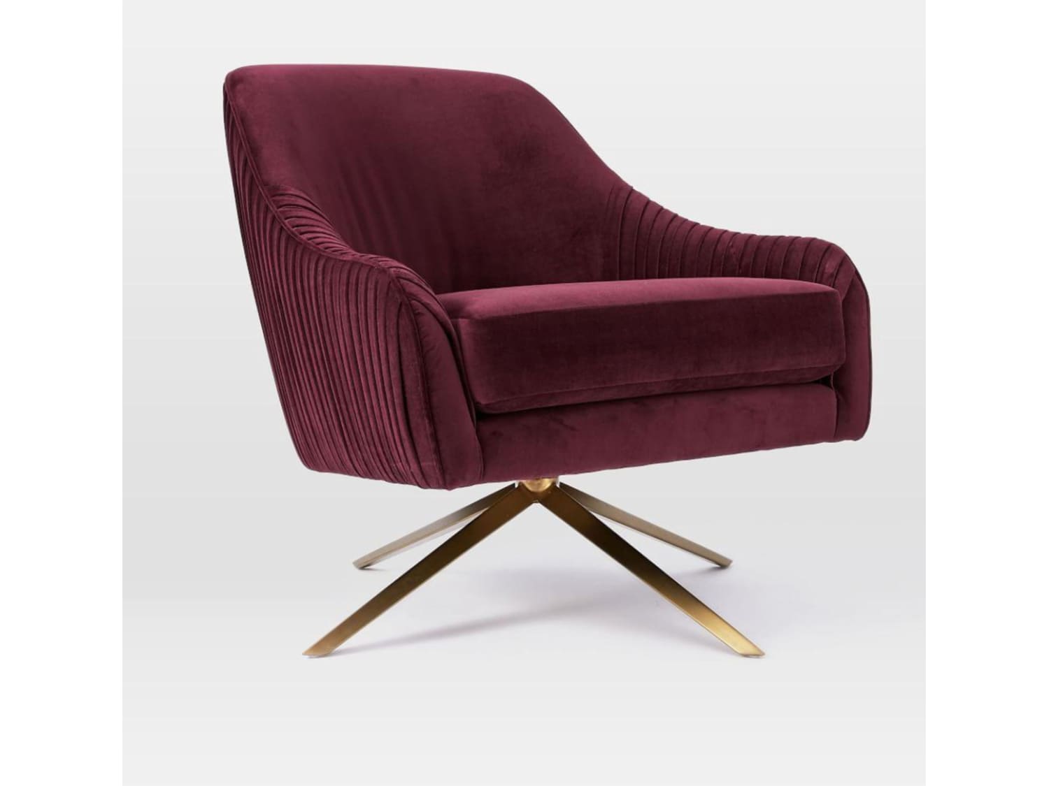 West Elm Roar Rabbit Velvet Swivel Chair Like New Apartment Therapy S Bazaar