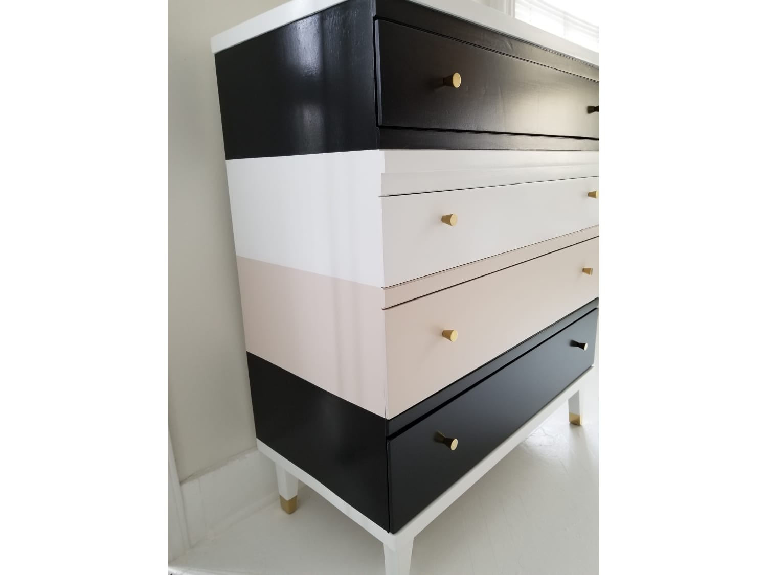 Mid century modern dresser, chest of drawers - Apartment ... White painted dresser chalk paint mid century modern vintage.