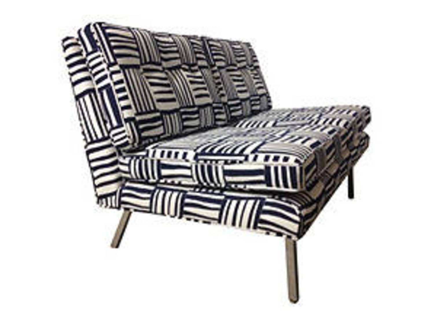 Mid Century Modern Armless Settee Reupholstered... Apartment Therapy