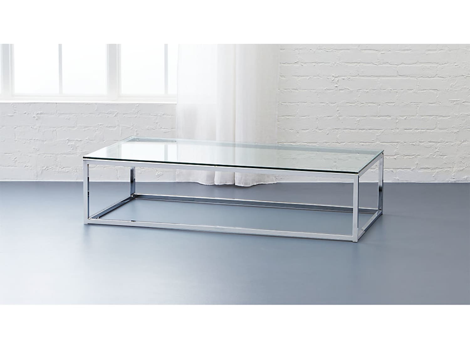 Cb2 Smart Chrome And Glass Coffee Table Apartment Therapy S Bazaar Two design lines differentiated by the materials that are part of the composition of its structures.