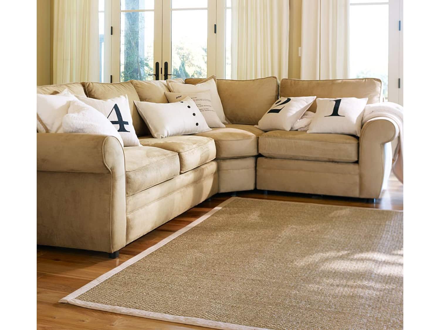 Pottery Barn Left Arm 3 Piece Wedge Sectional Apartment
