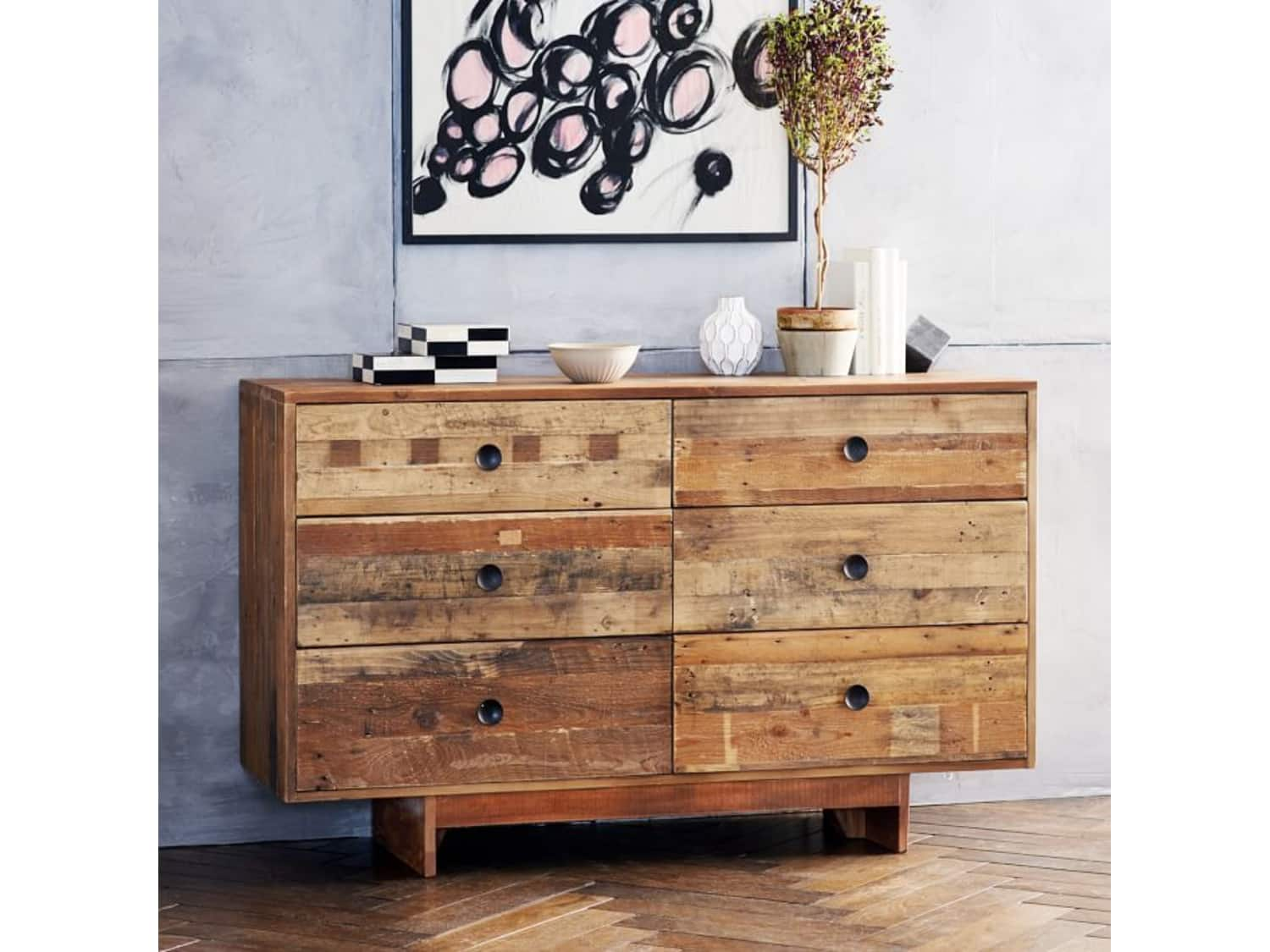 West Elm Emmerson Reclaimed Wood 6 Drawer Dresser Apartment