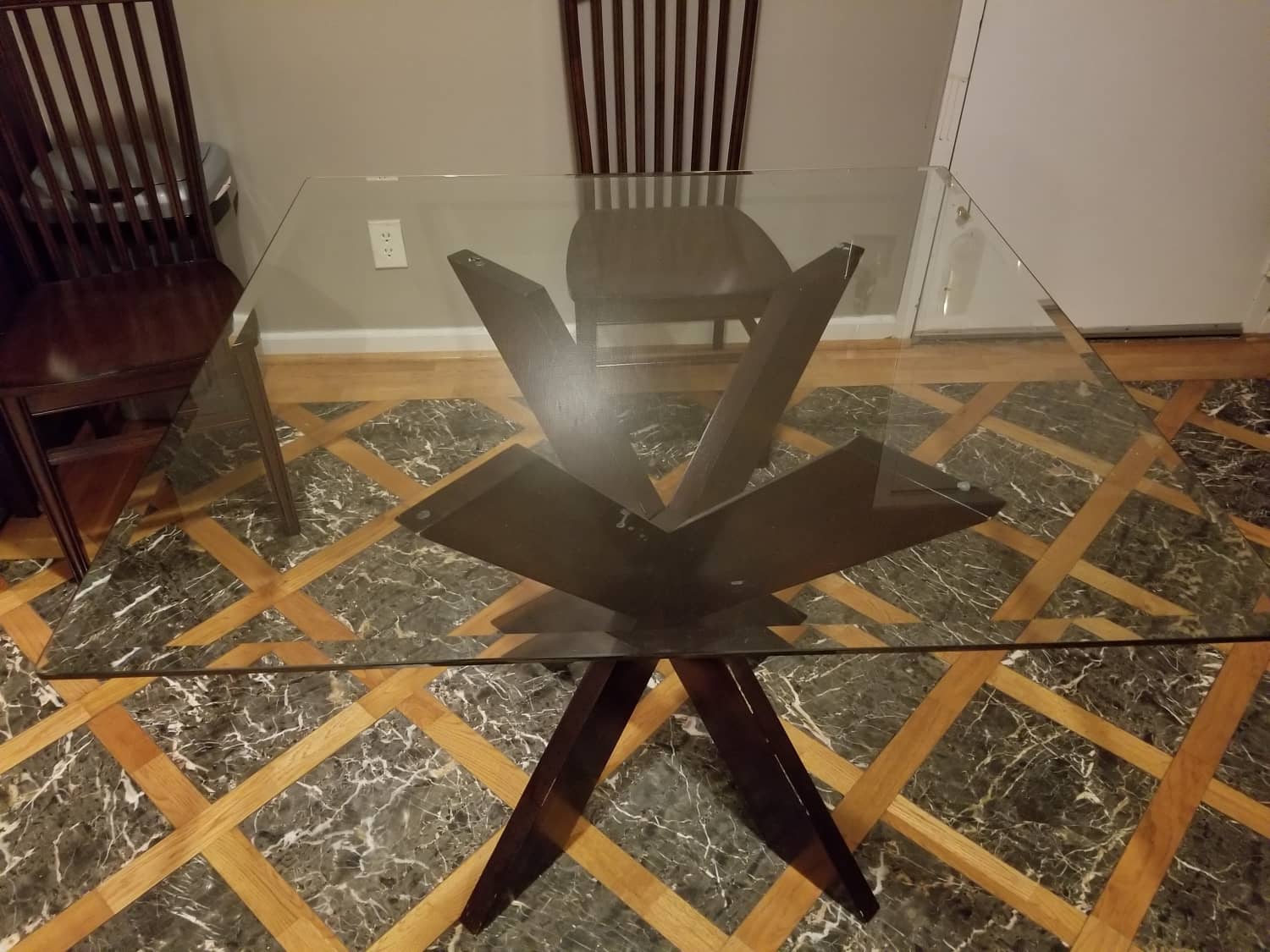 Simon Espresso X Dining Table W Square Glass Top Apartment Therapy S Bazaar