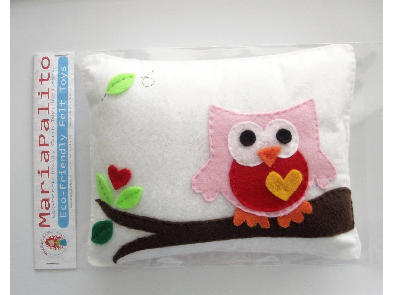 Valentine Owl Pillow Super Cute Felt Owl Pillow Apartment
