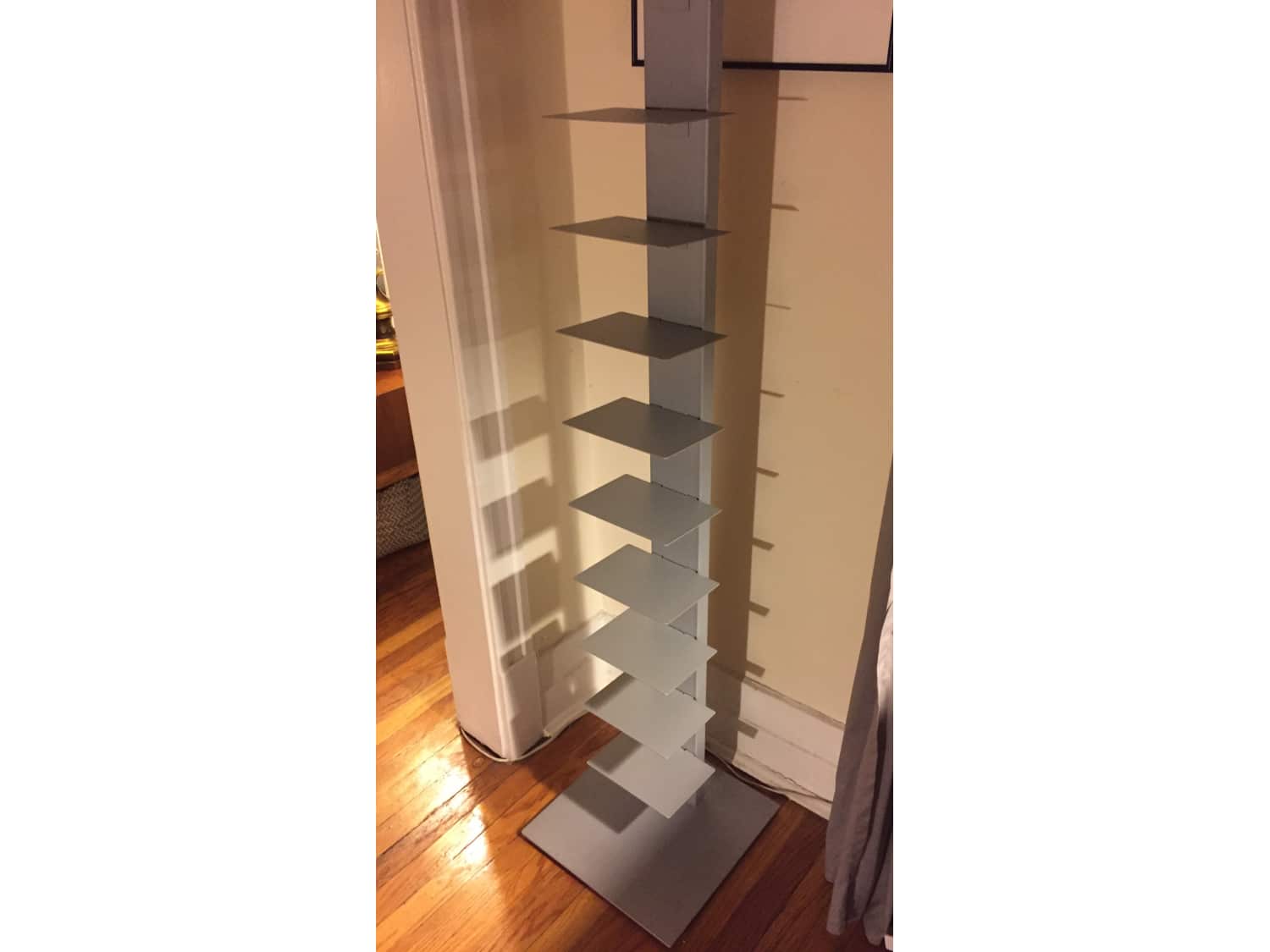 CB2 Array Silver bookcase - Apartment Therapy's Bazaar. Sad to see it go but it no longer fits my decor.