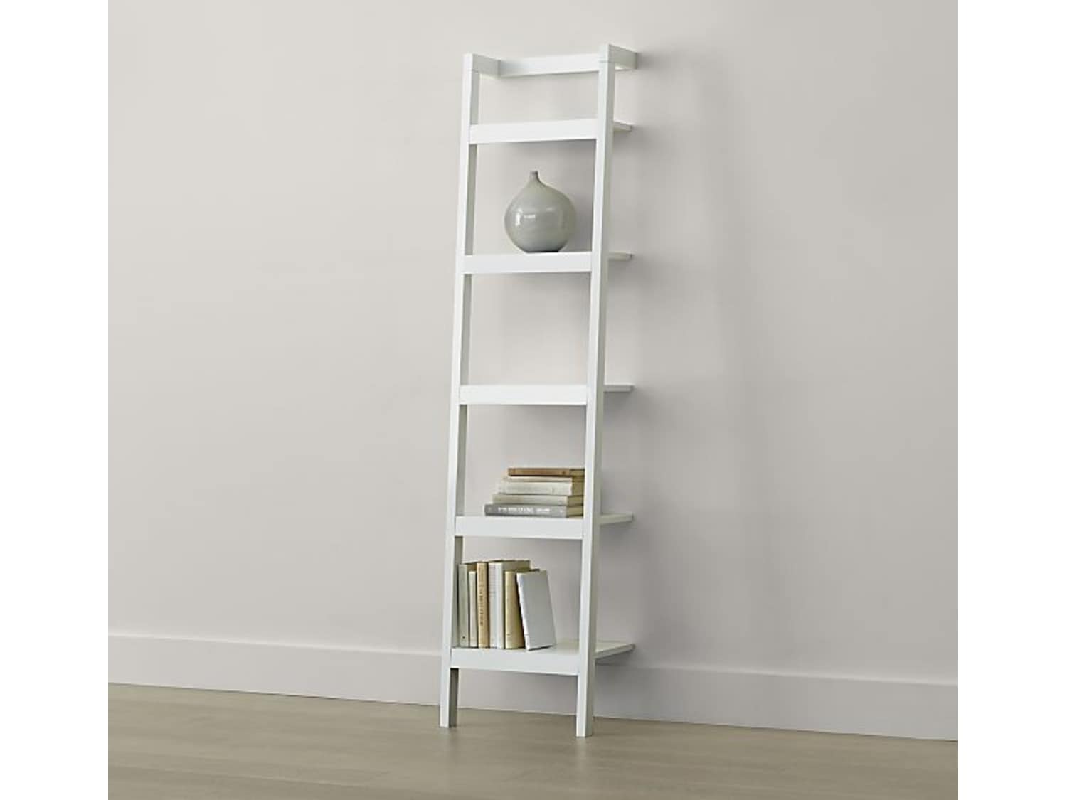 crate & barrel Sawyer White Leaning 18" Bookcase ...