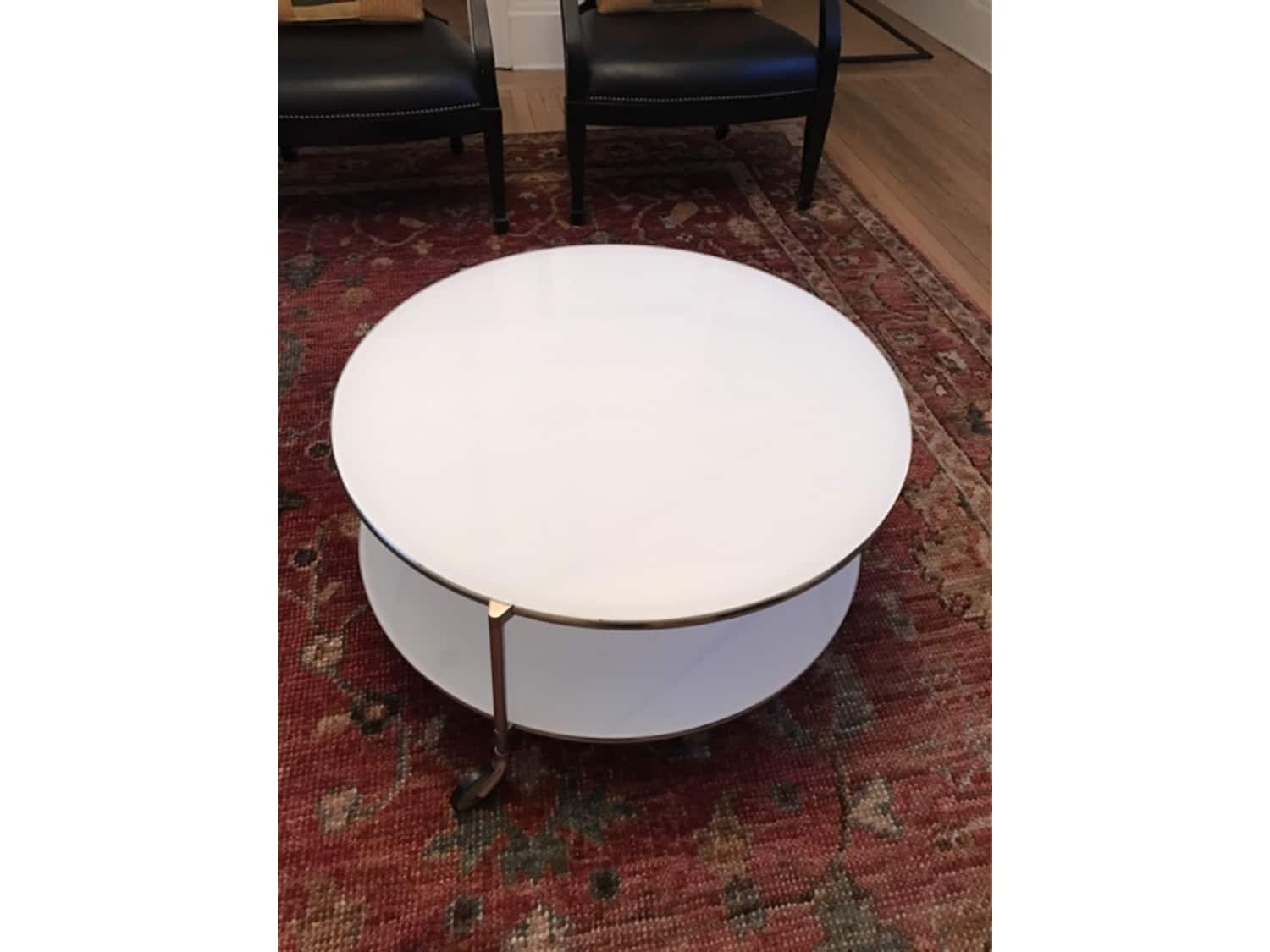 Ikea Strind Round White Glass Coffee Table Apartment Therapy S Bazaar