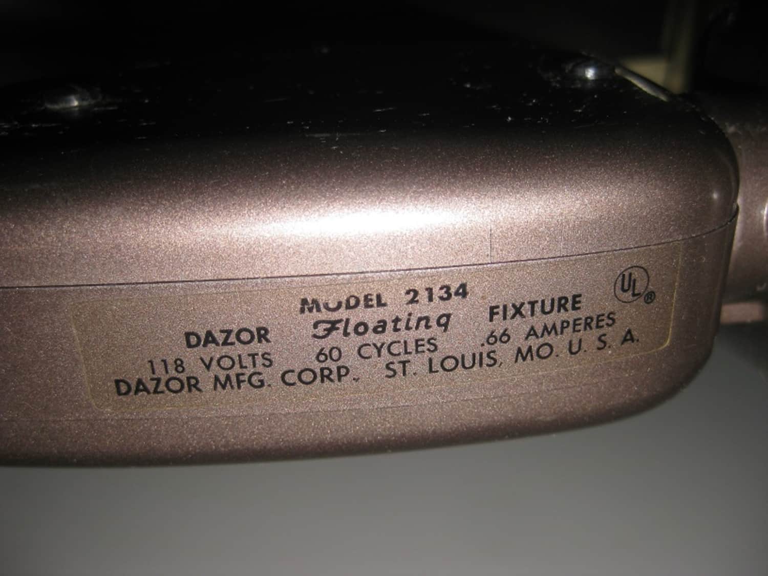 dazor floating fixture model 2134