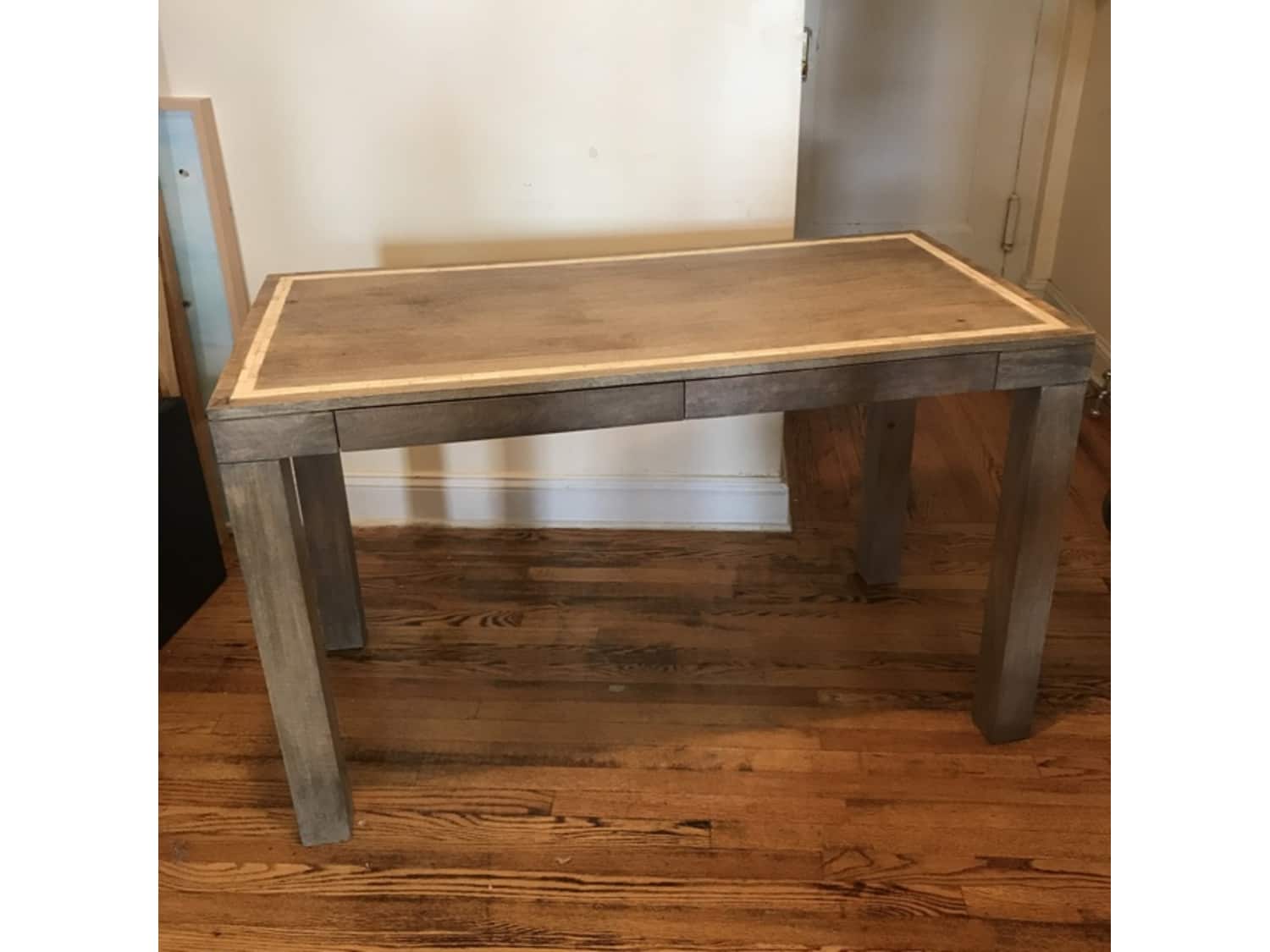 West Elm Parsons Desk Mango Wood Hand Inlaid Apartment