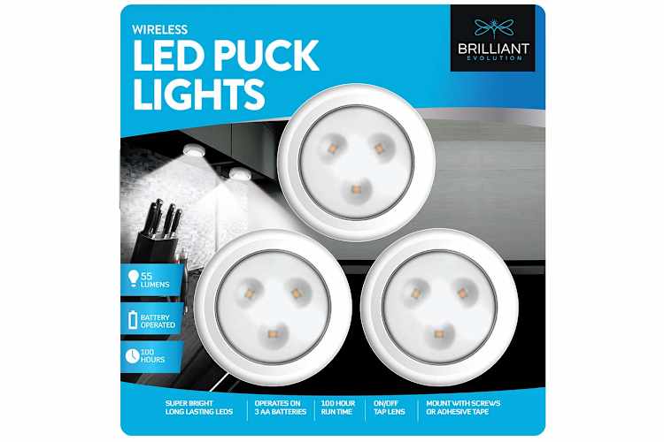 Brilliant Evolution Wireless LED Puck Lights