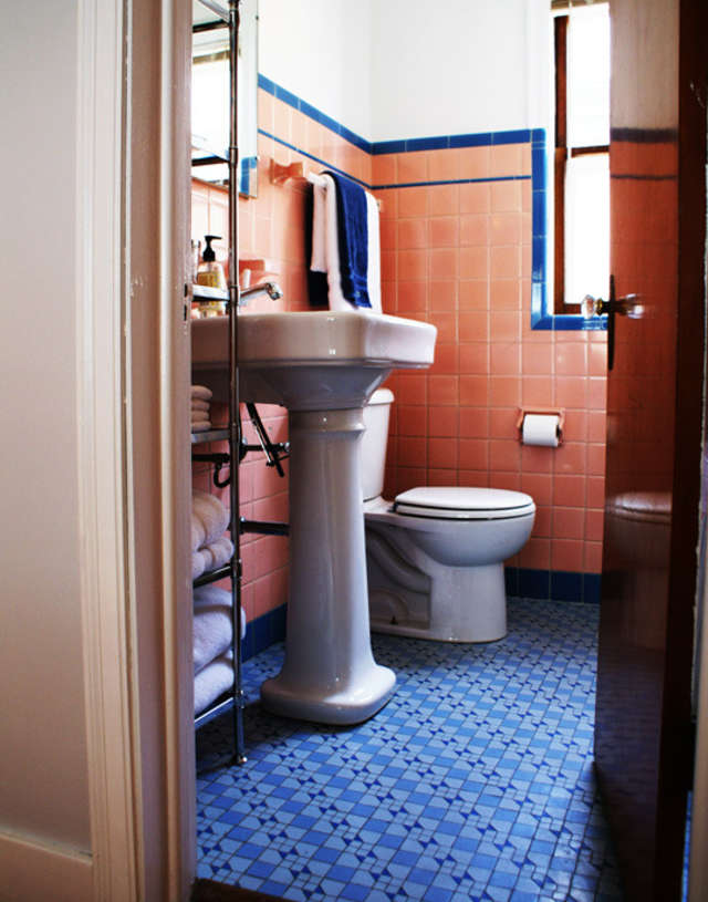 How To Tone Down Or Play Up Pink Vintage Bathroom Tile