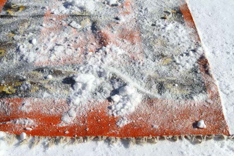 How To Clean a Rug With Snow Apartment Therapy